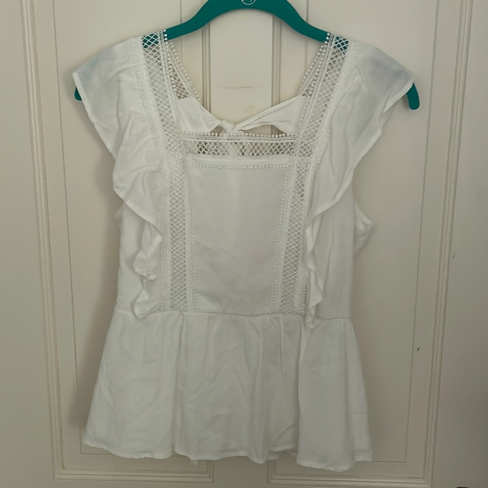 Francesca’s white shirt! Size small with a tie back!